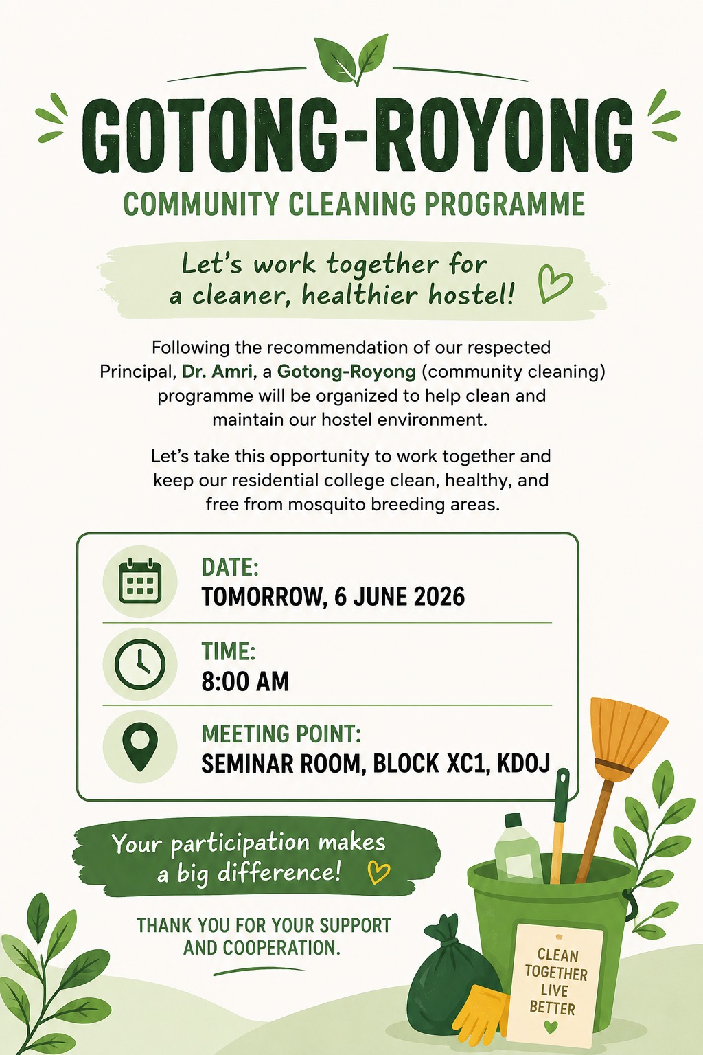 NOTICE GOTONG-ROYONG 6 JUNE 2026